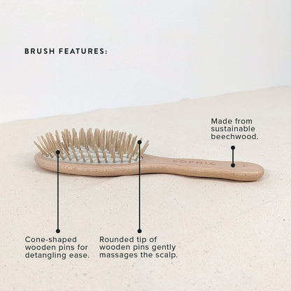 SOPHIC Oval Brush Beech wood